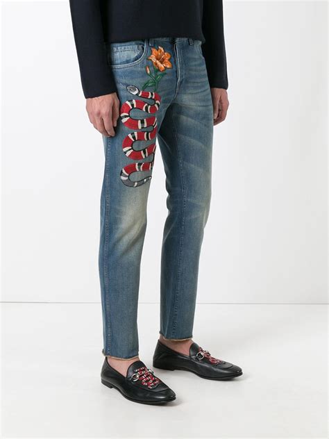 gucci mens chinos|designer jeans for guys gucci.